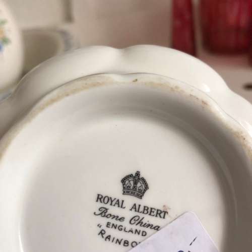 RAINBOW ROYAL ALBERT YELLOW SUGAR BOWL